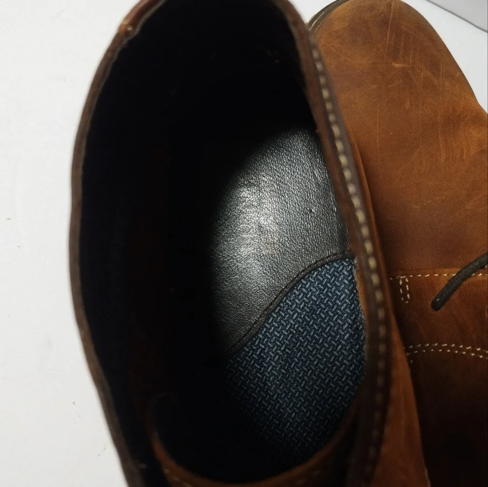 Johnston & Murphy Sheepskin Leather Wallace Chukka Boots Brown Mens 11M